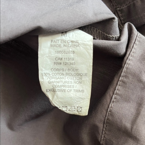 Garage Taupe Gray Cropped Button Down Shirt, Size M - Picture 7 of 7